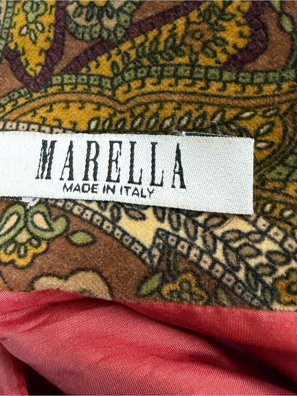 MARELLA Brown Velvet Paisley Open-Front Blazer - Size 12 - Picture 10 of 12